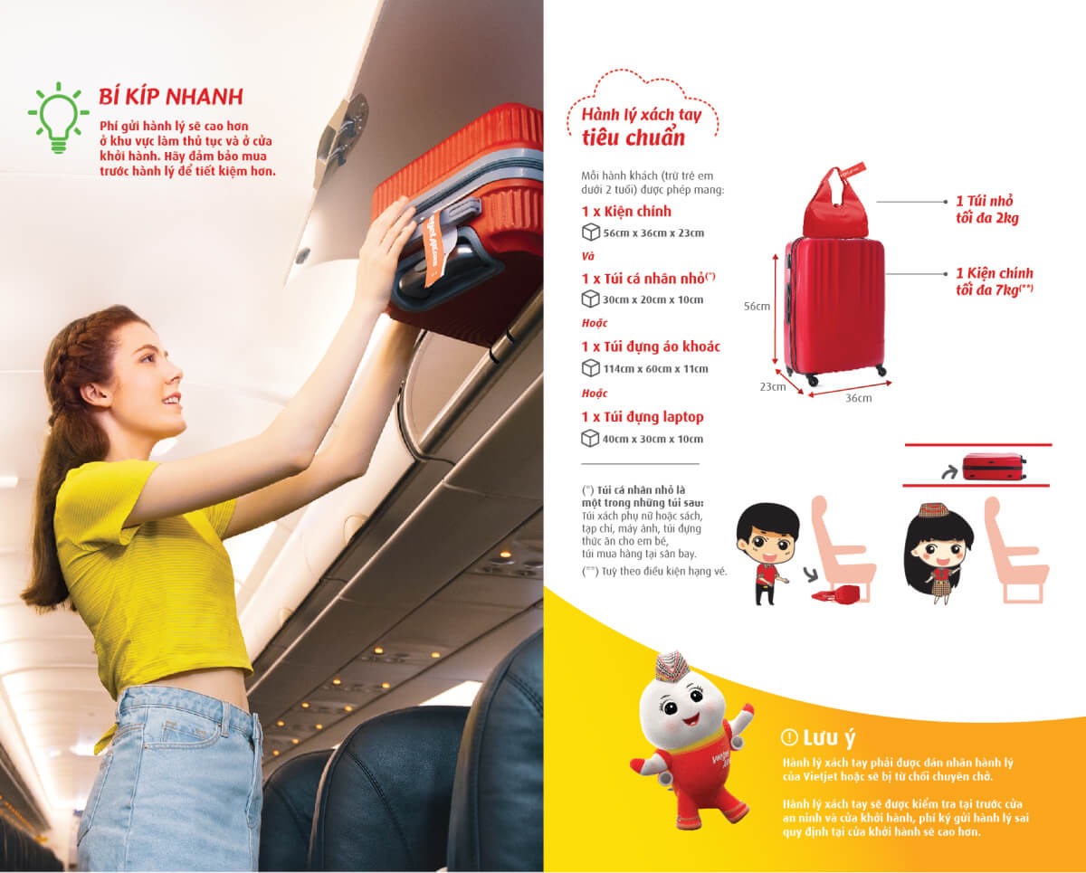 Quy định về hành lý cho chuyến bay quốc tế: Những điều cần biết cùng Vietjet giá rẻ
